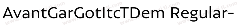 AvantGarGotItcTDem Regular字体转换